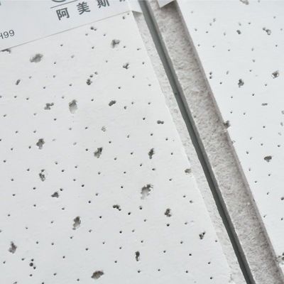천장 미네랄 울 보드 600x600mm 10mm 두께 음향 천장 타일 그리드