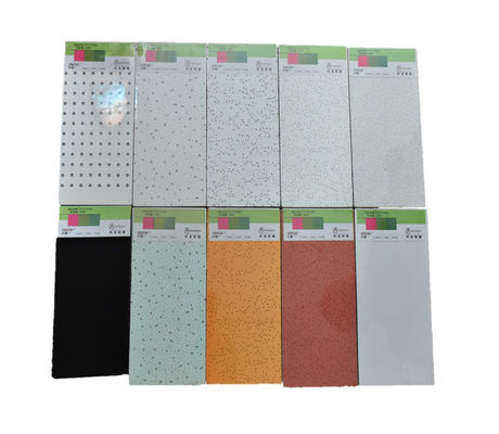 600x600/600x1200mm 미네랄 울 천장 타일 테구라 엣지 핀 홀 14mm 두께